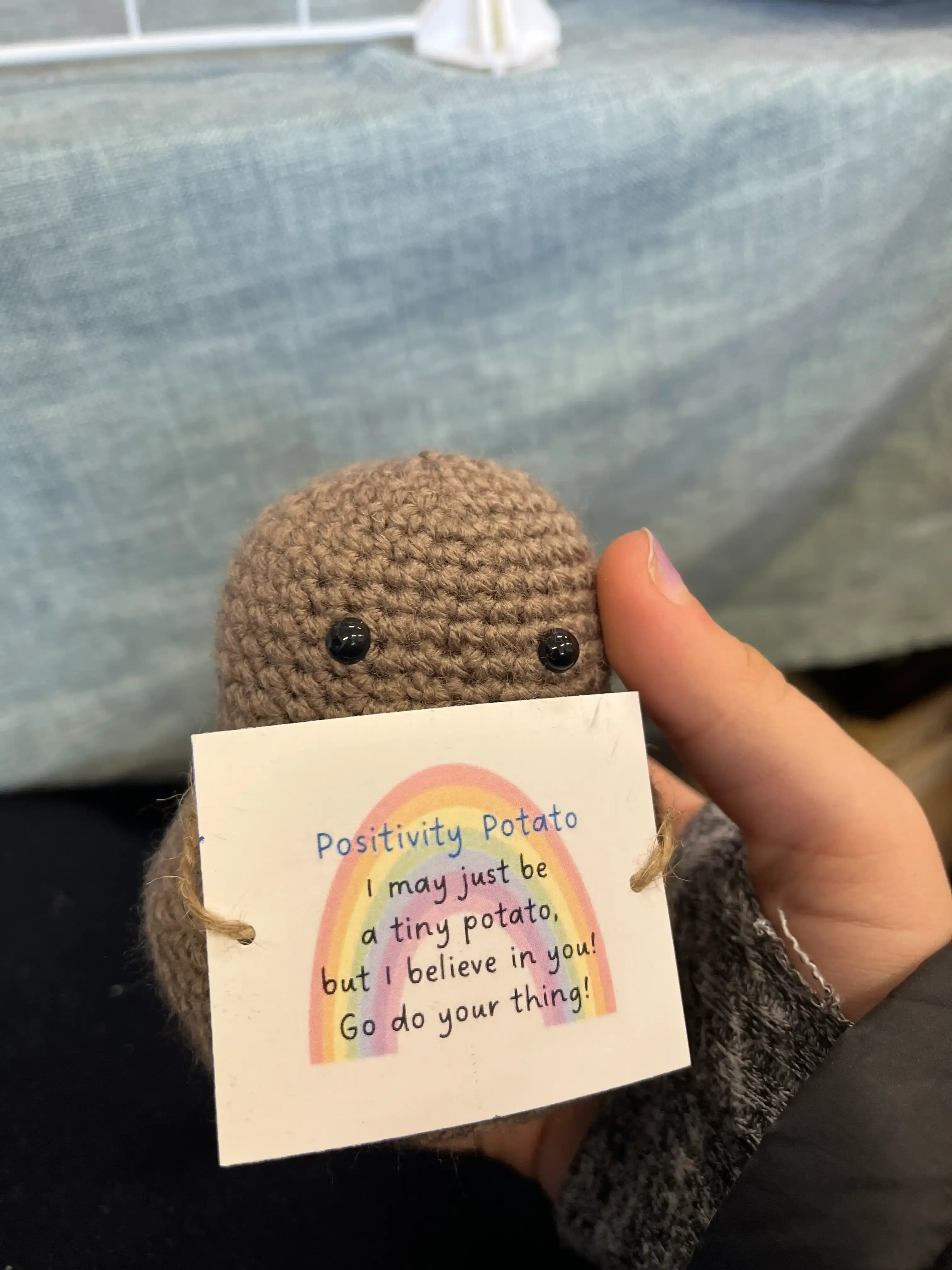 Knitted positivity potato